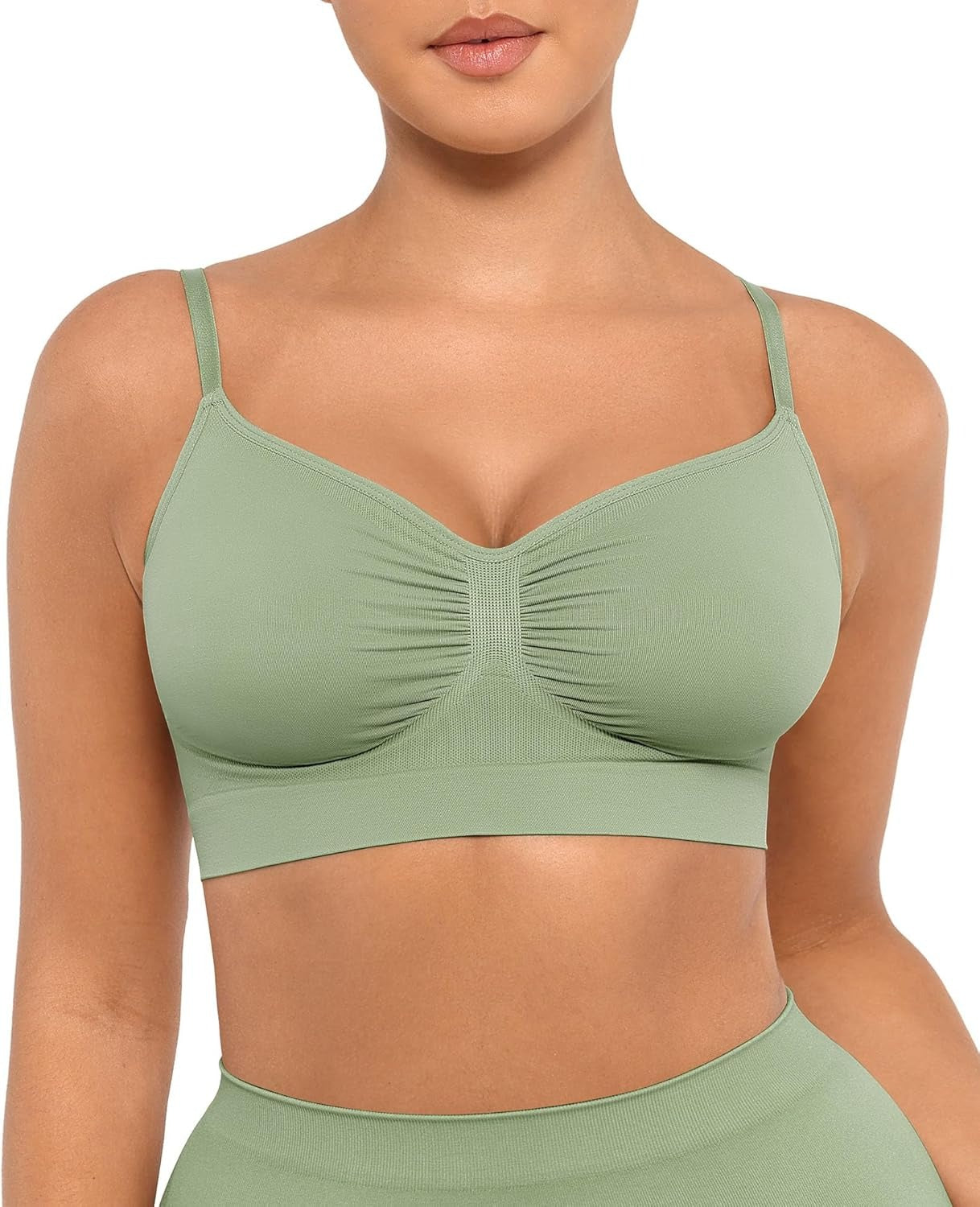 Women's Wireless Sculpt Bra Comfort Bralettes No Underwire Unlined Cami Bra Seamless Tshirt Bras Sports Bra Bralette Basic Comfortable Fit Womenswear Everyday Deals For You Days